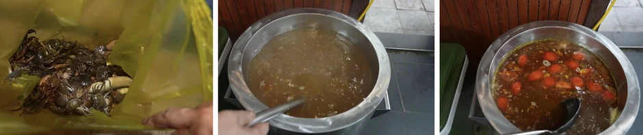 Quán canh bún cua gia truyền ở phố cổ Hà Nội, sợi bún to gấp vài lần bình thường, dùng 5 kg cua đồng cho nồi nước dùng Quán canh bún cua gia truyền ở phố cổ Hà Nội, sợi bún to gấp vài lần bình thường, dùng 5 kg cua đồng cho nồi nước dùng