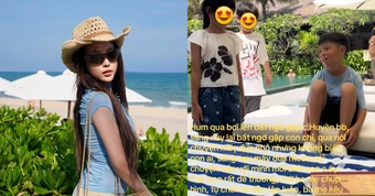 Quý tử nhà Huyền Baby gặp fan của mẹ ở resort, nói 1 câu là đủ hiểu được dạy như thế nào