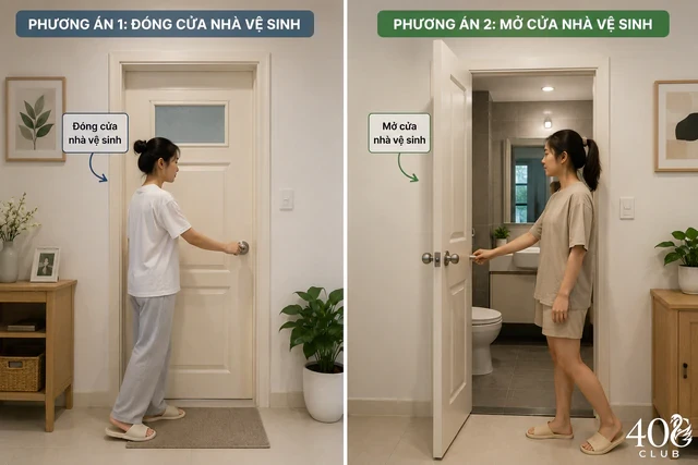 Rủi ro tiềm ẩn khi khép cửa nhà vệ sinh suốt ngày Rủi ro tiềm ẩn khi khép cửa nhà vệ sinh suốt ngày