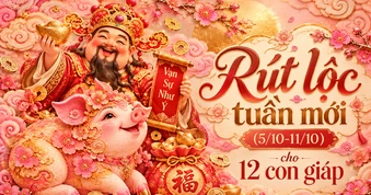 Rút lộc may mắn tuần mới (5/10–11/10): Thần Tài nhắn gửi điều gì cho 12 con giáp?