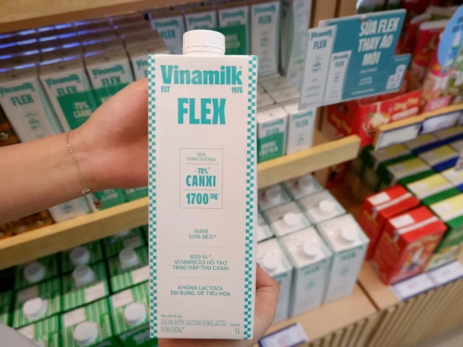 Sản phẩm Vinamilk Flex thay đổi bao bì