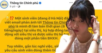 Sinh viên Hà Nội email “cầu cứu” fanpage Thông tin Chính phủ: Đi làm thêm bị ép đóng thêm tiền BHYT, dọa giữ lương khi nghỉ việc