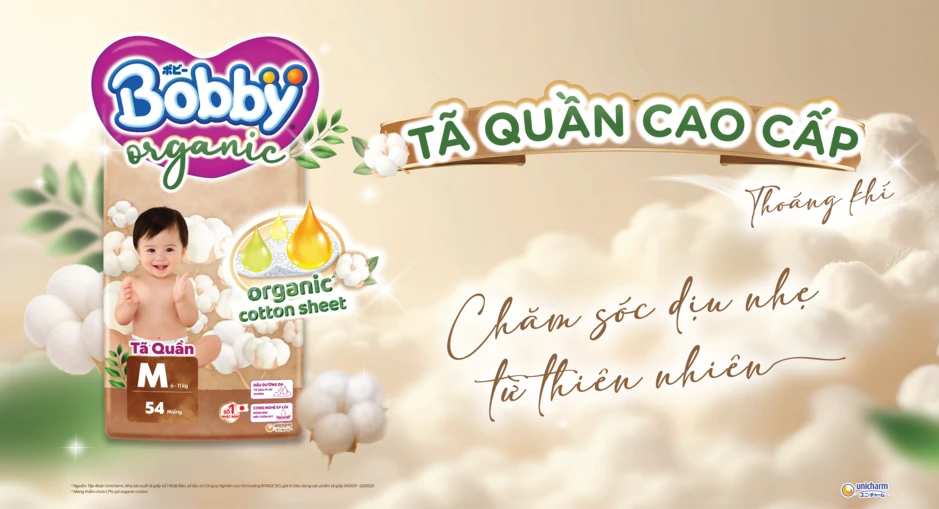 Tã quần cao cấp Bobby Organic: Giải pháp chăm sóc dịu nhẹ từ thiên nhiên Tã quần cao cấp Bobby Organic: Giải pháp chăm sóc dịu nhẹ từ thiên nhiên