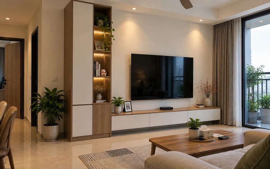 Tại sao gia đình hiện đại chọn kệ tivi gọn nhẹ cho phòng khách Tại sao gia đình hiện đại chọn kệ tivi gọn nhẹ cho phòng khách