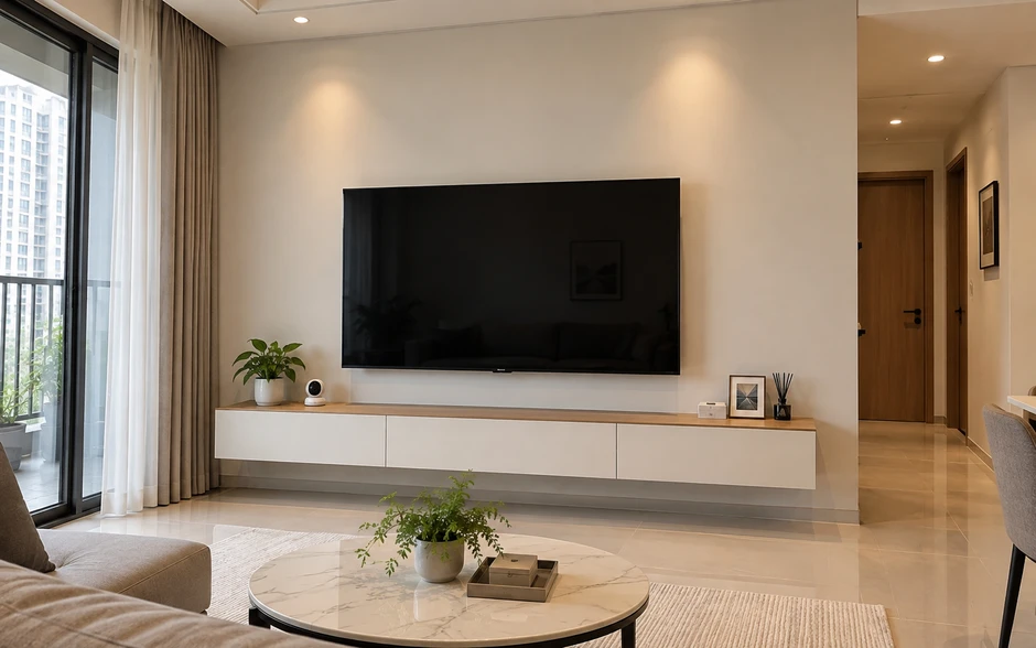 Tại sao gia đình hiện đại chọn kệ tivi gọn nhẹ cho phòng khách Tại sao gia đình hiện đại chọn kệ tivi gọn nhẹ cho phòng khách