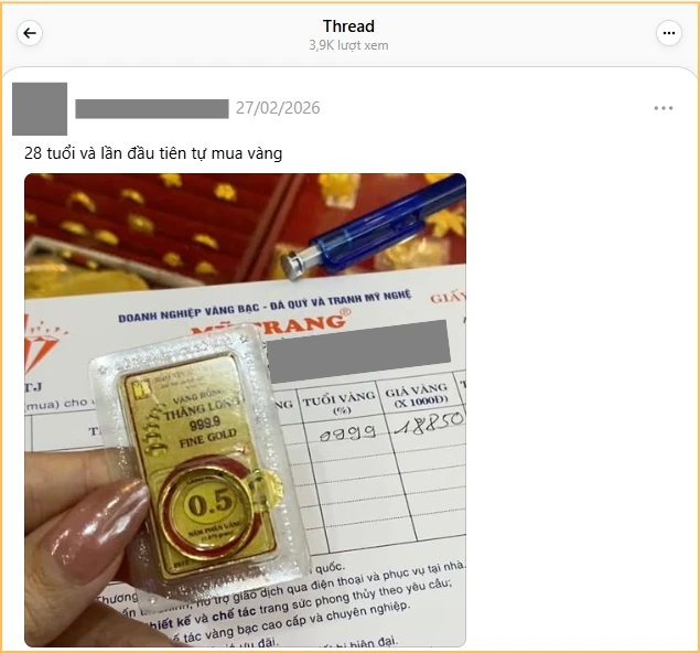 Tâm trạng người mua vàng từ thời giá vàng 3-4 triệu 1 chỉ