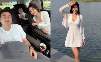 Thủ môn Lâm Tây được vợ đẹp con ngoan đưa đi hội quân đội tuyển Việt Nam, thiếu gì hậu phương "tiếp tế" tận tay