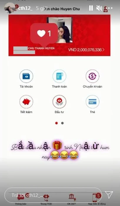 Thu nhập của Chu Thanh Huyền Thu nhập của Chu Thanh Huyền