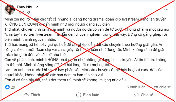 Thực hư thông tin hot girl Meo Meo lên tiếng về "đoạn livestream" đang lan truyền Thực hư thông tin hot girl Meo Meo lên tiếng về "đoạn livestream" đang lan truyền