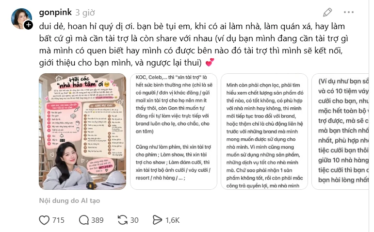 TikToker 3,3 triệu followers “xây nhà kêu gọi tài trợ từ keo dán gạch đến bếp gas” gây tranh cãi TikToker 3,3 triệu followers “xây nhà kêu gọi tài trợ từ keo dán gạch đến bếp gas” gây tranh cãi