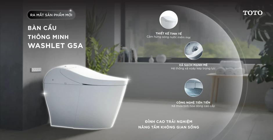 TOTO ra mắt bàn cầu thông minh WASHLET G5A tại Việt Nam TOTO ra mắt bàn cầu thông minh WASHLET G5A tại Việt Nam