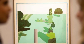 Tranh của David Hockney tái xuất sau 30 năm, sắp đấu giá hàng triệu bảng Anh
