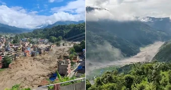 Trời không mưa lớn, ‘bức tường nước’ cao gần 50m từ đâu ập xuống Nepal?