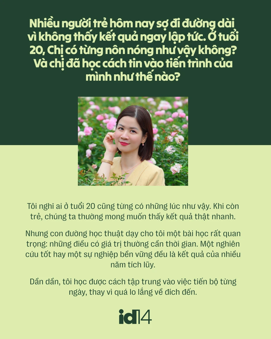 Từ cô gái say mê nghiên cứu đến Giám đốc điều hành Quỹ VinFuture: Đừng quá lo nếu tuổi 20 chưa biết mình sẽ đi đâu Từ cô gái say mê nghiên cứu đến Giám đốc điều hành Quỹ VinFuture: Đừng quá lo nếu tuổi 20 chưa biết mình sẽ đi đâu