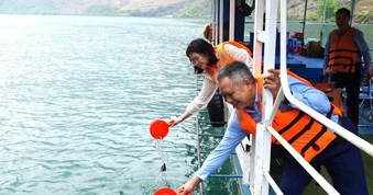 Tuyên Quang thả cá giống tái tạo nguồn lợi thủy sản lòng hồ thủy điện Nho Quế 1