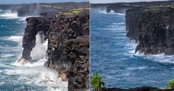 Vòm đá Hōlei Sea Arch 550 năm tuổi tại Hawaii bất ngờ biến mất