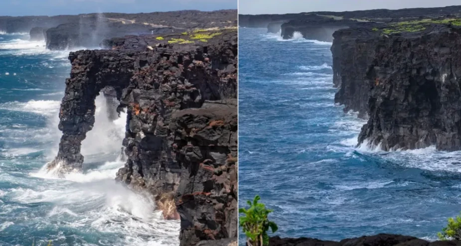 Vòm đá Hōlei Sea Arch 550 năm tuổi tại Hawaii bất ngờ biến mất