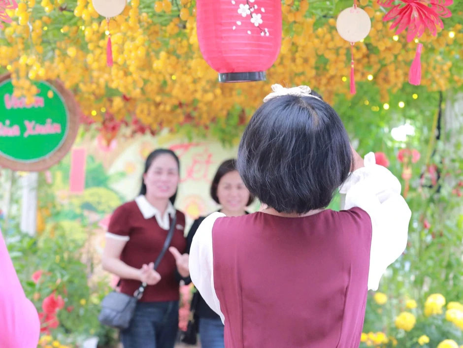 Vườn c&agrave; chua 'đẹp như AI', h&uacute;t h&agrave;ng ngh&igrave;n kh&aacute;ch check-in đầu xu&acirc;n