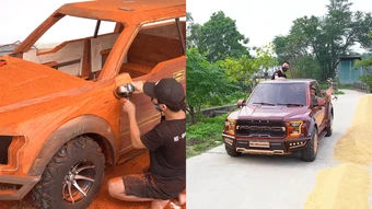 Xe gỗ mô phỏng Ford F-150 Raptor của YouTuber Việt Nam lên báo Mỹ: Mất 150 ngày hoàn thiện, động cơ điện