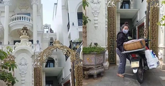 Xôn xao clip cô bán xôi dắt xe vào biệt thự 20 tỷ: Phát hiện nhiều người bán bánh mì, sầu riêng cũng ở nhà to như lâu đài