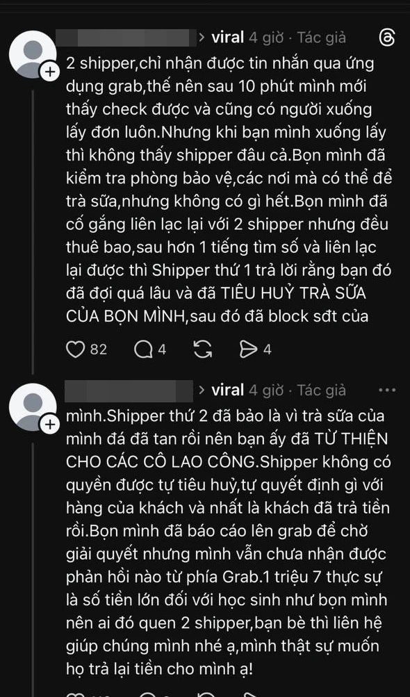 Xôn xao "bài đăng xin lỗi" từ tài khoản nhận là học sinh tố "shipper tự ý tiêu hủy 33 ly trà sữa giá 1,7 triệu" Xôn xao "bài đăng xin lỗi" từ tài khoản nhận là học sinh tố "shipper tự ý tiêu hủy 33 ly trà sữa giá 1,7 triệu"