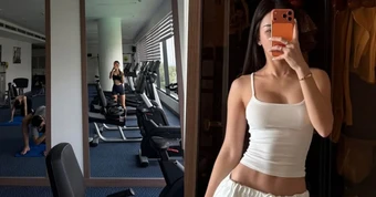 Yến Xuân đi chơi cùng Văn Lâm vẫn miệt mài "độ dáng", bảo sao body "gái một con" sexy, nuột nà như thế