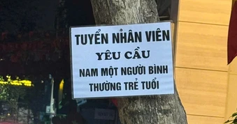 Bảng tìm nhân viên quán cà phê ở Hà Nội "gây lú", nhiều người phải đọc lại