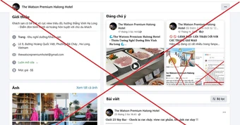 Cảnh giác với fanpage giả mạo lừa đặt phòng khách sạn trực tuyến