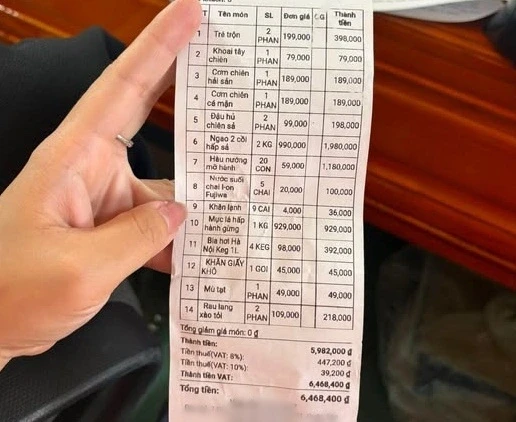 Chi 6,4 triệu đồng ăn hải sản ở TPHCM, khách thắc mắc khoản tiền gia vị Chi 6,4 triệu đồng ăn hải sản ở TPHCM, khách thắc mắc khoản tiền gia vị