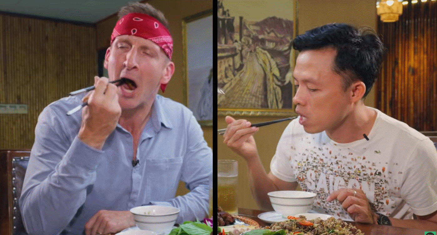 Khách Tây thử món thịt chuột 'khổng lồ' ở Hà Nội, khen ngon nhất từng ăn Khách Tây thử món thịt chuột 'khổng lồ' ở Hà Nội, khen ngon nhất từng ăn