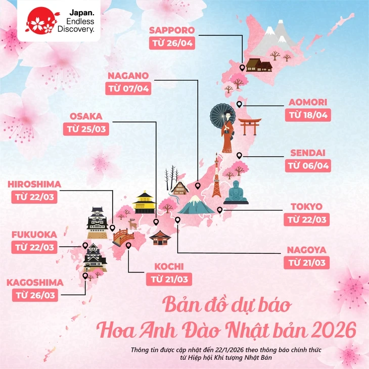 Khách Việt mạnh tay chi tiền mua tour ngắm hoa anh đào Nhật Bản Khách Việt mạnh tay chi tiền mua tour ngắm hoa anh đào Nhật Bản