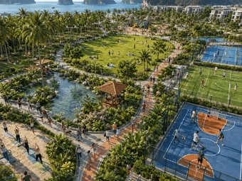 Ông Phạm Nhật Vượng đang cho xây "công viên sức khỏe" trong tổ hợp đô thị, nghỉ dưỡng bên vịnh Di sản: Rộng 6,3ha, mô hình như ở với Nhật Bản, Singapore, Trung Quốc