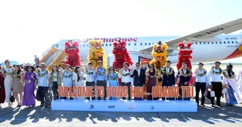 Quảng Trị: Đón chuyến bay đầu tiên kết nối Cam Ranh-Đồng Hới