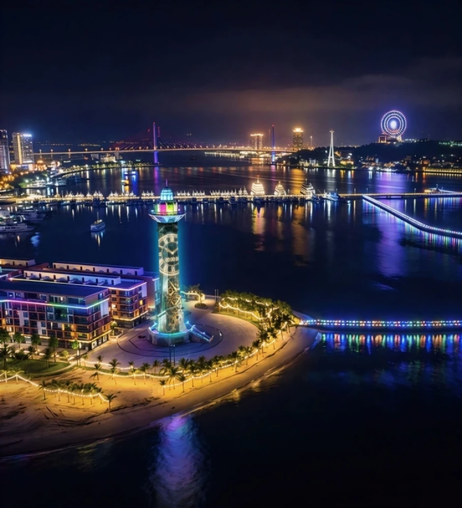 Show trình diễn 3D Mapping thắp sáng hải đăng ở Hạ Long