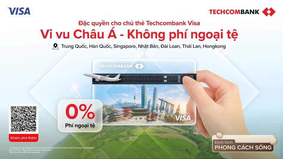Thẻ Techcombank đồng hành cùng người dùng bắt nhịp xu hướng du lịch tinh gọn Thẻ Techcombank đồng hành cùng người dùng bắt nhịp xu hướng du lịch tinh gọn
