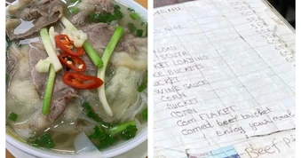 Thực đơn tiếng Anh của quán phở nổi tiếng ở Hà Nội khiến khách bật cười