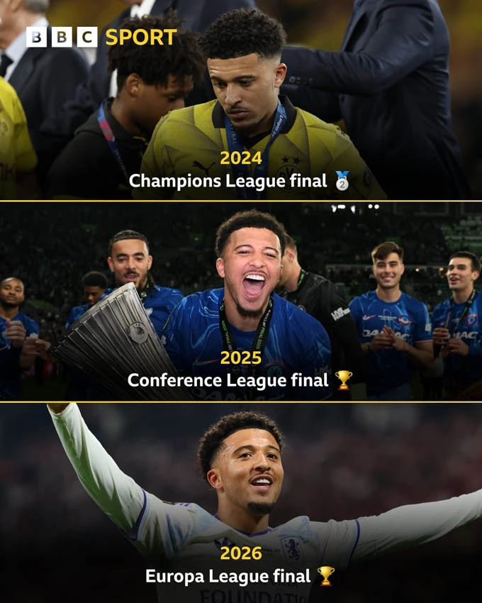 Jadon Sancho lập cột mốc lịch sử sau khi vô địch Europa League