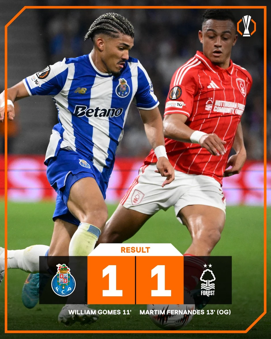 Nottingham xuất sắc cầm hòa Porto, Aston Villa rộng cửa vào bán kết Europa League Nottingham xuất sắc cầm hòa Porto, Aston Villa rộng cửa vào bán kết Europa League