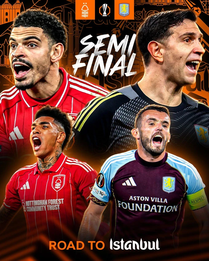 Xác định 2 cặp đấu và lịch thi đấu bán kết Europa League 2025/26 Xác định 2 cặp đấu và lịch thi đấu bán kết Europa League 2025/26
