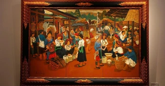 "Hồn quê" đậm văn hóa Việt trong tranh của hoạ sĩ Hoàng Sùng