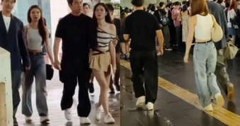 "Tóm dính" 2 Nam vương - 2 Á hậu hẹn hò đôi, sát rạt nắm tay không rời nửa bước bên ngoài nhà thi đấu