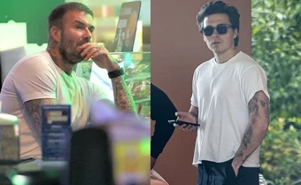 Bắt gặp David Beckham ngồi một mình cô đơn, buồn bã khi cách con trai cả vài bước chân nhưng không thể gặp mặt