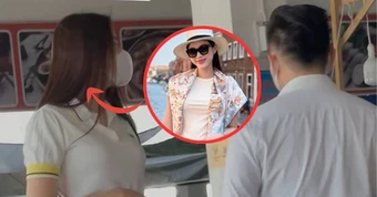 Bắt gặp Hoa hậu Việt và thiếu gia che chắn kín bưng, cùng nhau đi chợ quê