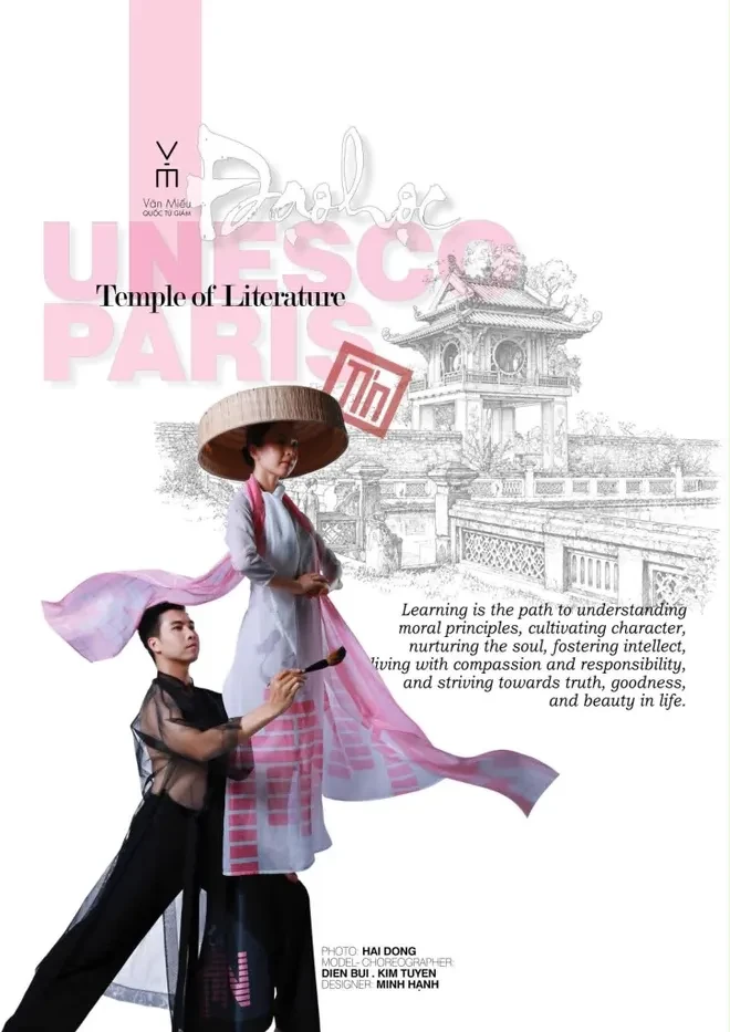 BST áo dài "Đạo học": Văn hoá truyền thống Việt Nam làm ngôn ngữ di sản tại Unesco BST áo dài "Đạo học": Văn hoá truyền thống Việt Nam làm ngôn ngữ di sản tại Unesco