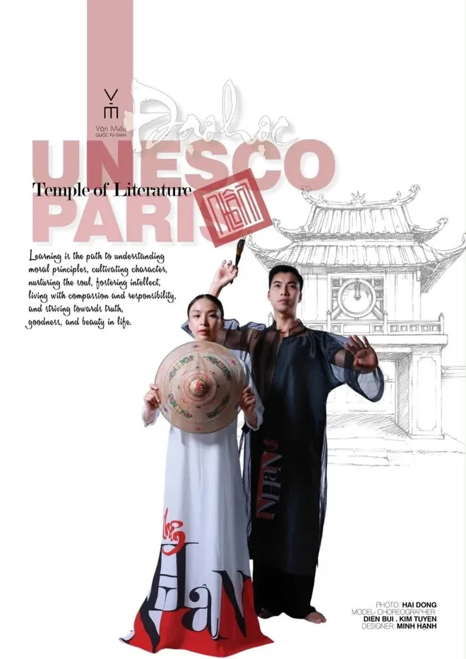 BST áo dài "Đạo học": Văn hoá truyền thống Việt Nam làm ngôn ngữ di sản tại Unesco BST áo dài "Đạo học": Văn hoá truyền thống Việt Nam làm ngôn ngữ di sản tại Unesco