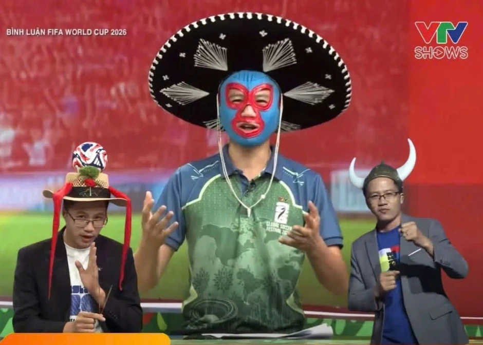 BTV Hoàng Cường gây sốt với màn hóa thân Messi, Pharaoh trên sóng World Cup BTV Hoàng Cường gây sốt với màn hóa thân Messi, Pharaoh trên sóng World Cup