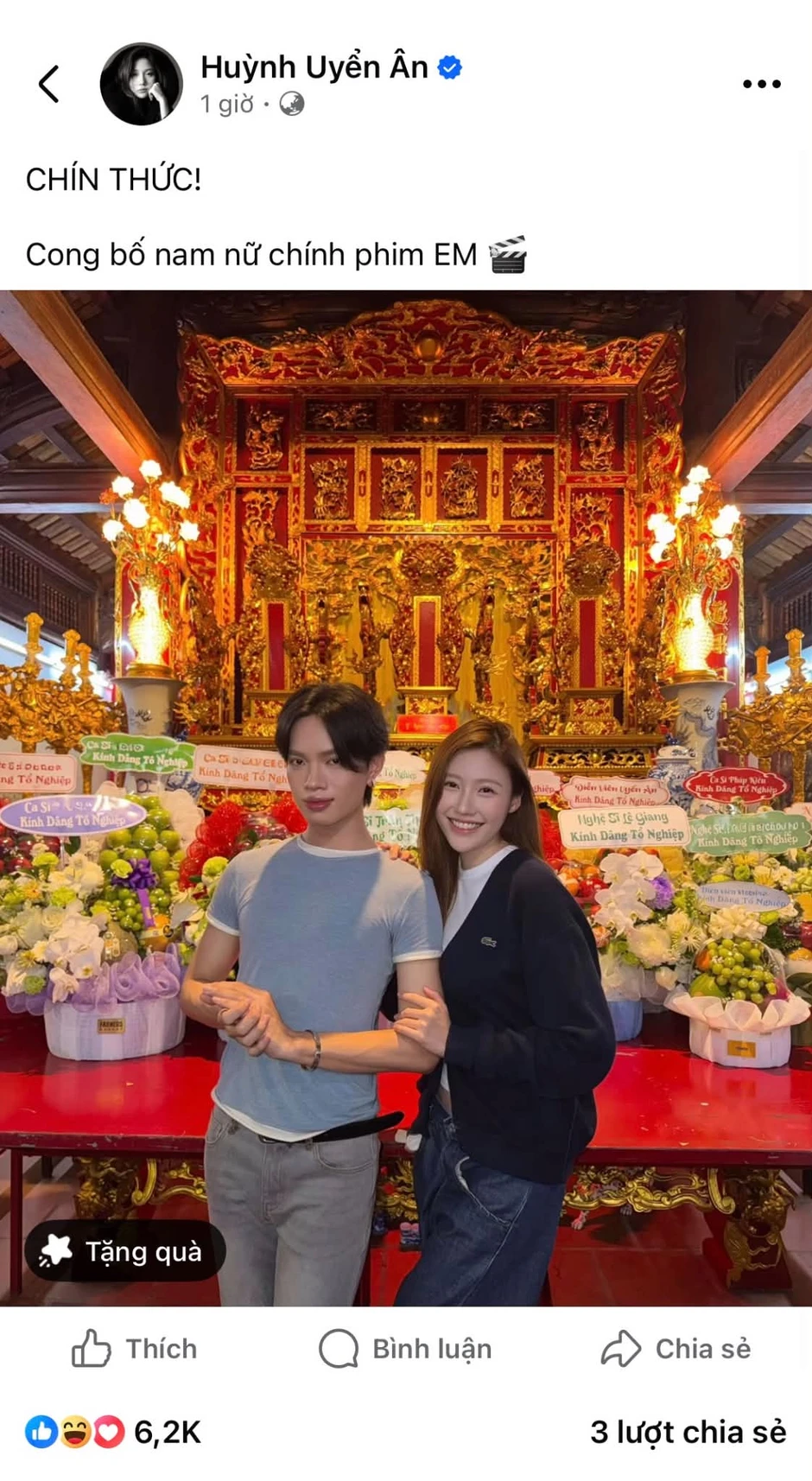 Bức ảnh "tự công bố" nam - nữ chính phim Tết Trấn Thành gây chấn động, là đùa thôi đúng không?