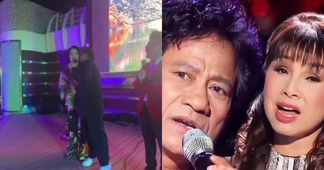 Chế Linh bất ngờ hôn má một đàn em: "Giờ mình già rồi, thôi thì hôn đại đi"