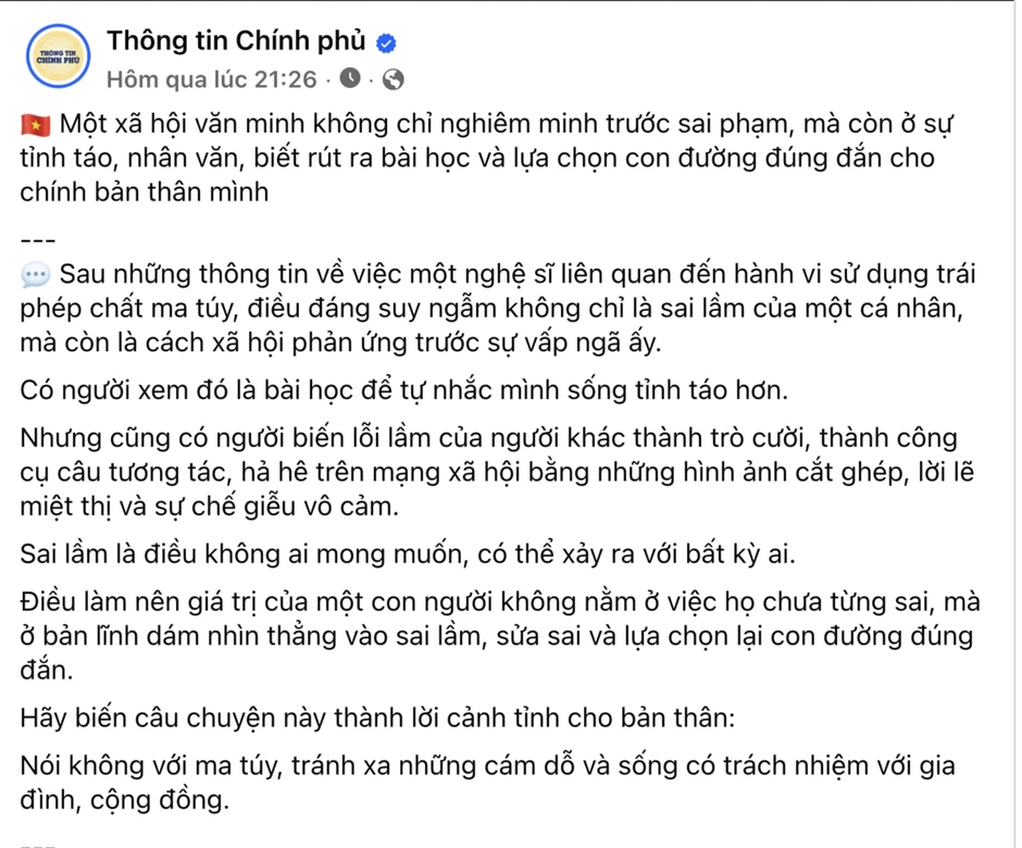 Chia sẻ của nữ nghệ sĩ là Phó viện trưởng về Miu Lê lên thẳng trang Thông tin Chính phủ Chia sẻ của nữ nghệ sĩ là Phó viện trưởng về Miu Lê lên thẳng trang Thông tin Chính phủ