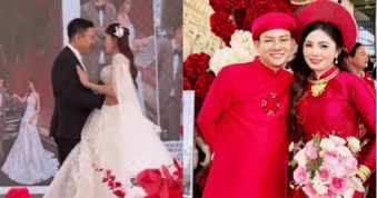 Đám cưới Hoài Lâm - Ngọc Trinh tại Vĩnh Long sáng nay: Cô dâu lộ bụng lùm lùm, netizen "hóng" 1 nhân vật xuất hiện